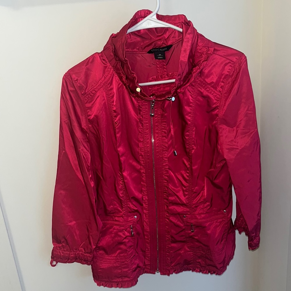 White House Black Market Satin Jacket Size 10